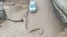 V obci Blevio na severu Itálie se potýkají s následky sesuvu pdy. (28. srpna...