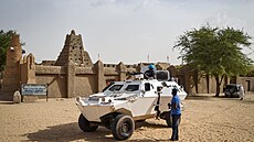 Starobylé msto Timbuktu v dob, kdy v nm jet mohly hlídkovat mezinárodní...
