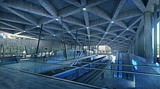 Vizualizace stanice Nádraí Veleslavín