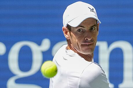 Brit Andy Murray bhem druhého kola US Open.