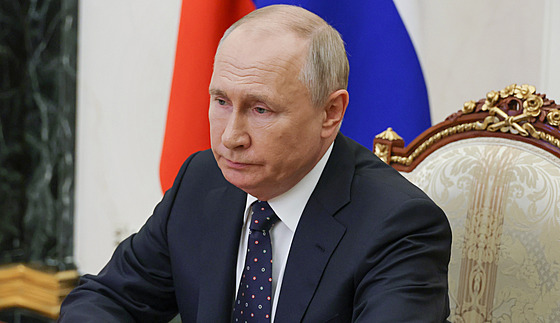 Ruský prezident Vladimir Putin na zasedání Rady bezpečnosti v Moskvě (25. srpna...