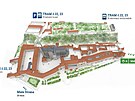Mapa vstup� do komplexu Pra�sk�ho hradu