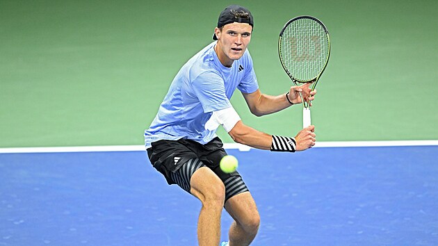 esk tenista Jakub Menk se sousted na der ve druhm kole US Open.