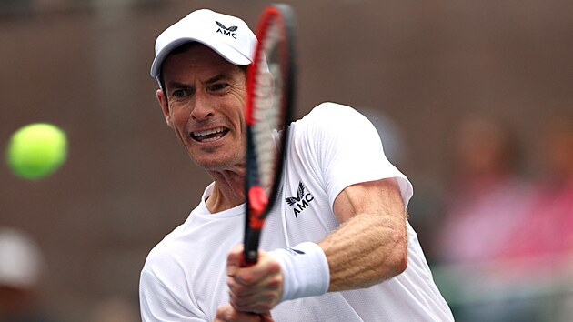 Britsk tenista Andy Murray bhem prvnho kola US Open.