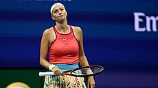 Tenistka Petra Kvitová pemýlí ve druhém kole US Open.