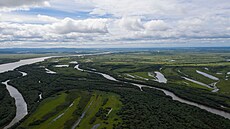 Na leteckém snímku je zachycena národní pírodní rezervace na Velkém...