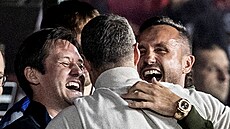 Sparanský trenér Brian Priske (uprosted), sportovní editel Tomá Rosický...