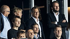 Sparanský majitel Daniel Ketínský bhem zápasu s Dinamem Záheb.