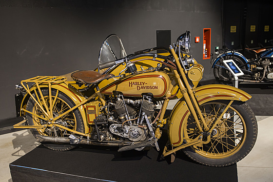 Jeden z historických motocykl Harley-Davidson