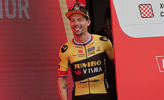 Dobe naladný Primo Rogli poté, co vyhrál osmou etapu Vuelty.