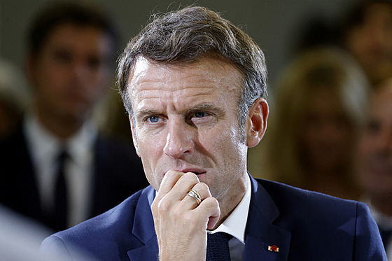 Francouzský prezident Emmanuel Macron (1. záí 2023)