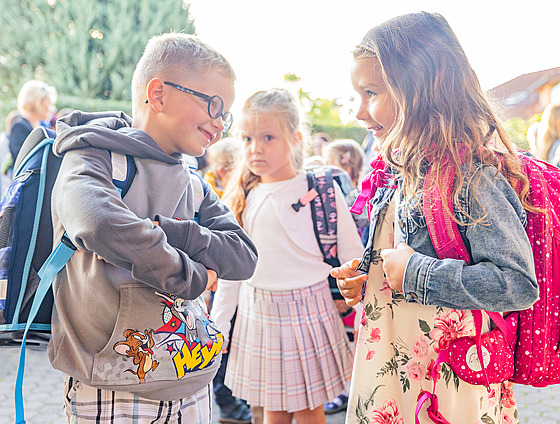 �erství �koláci nastoupili do 1. B na Základní �kolu Úprkova v Hradci Králové....