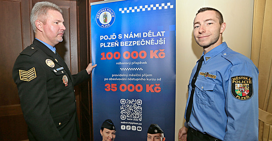 Mstská policie v Plzni pedstavila náborovou kampa. (31. srpna 2023)