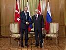 Vladimir Putin pivítal tureckého prezidenta Recepa Tayyipa Erdogana