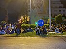 Lidé v Casablance trávili po zemtesení noc v ulicích. (9. záí 2023)