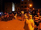 Lidé v Casablance trávili po zemtesení noc v ulicích. (9. záí 2023)