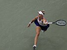 Markéta Vondrouová bhem osmifinále tenisového US Open.