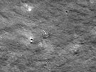 Snímek msíního kráteru, který se zejm vytvoil po nárazu ruského modulu...