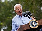 Americký prezident Joe Biden v sobotu navtívil sever Floridy, aby si prohlédl...