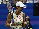 Americká tenistka Madison Keysová slaví postup do semifinále US Open.