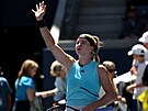 eská tenistka Karolína Muchová slaví postup do osmifinále US Open.