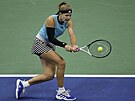 Karolína Muchová bhem semifinále US Open.