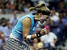 Karolína Muchová se raduje z postupu do semifinále US Open.