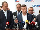 Poslanci SPD ped záíjovou schzí Snmovny