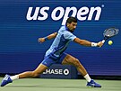 Novak Djokovi bhem tetího kola US Open.
