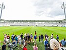 V Hradci Králové oslavili nový stadion akcí Zpátky pod lízátky. (3. záí 2023)