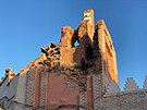 Trosky po zemtesení v historickém centru Marrákee (9. záí 2023)