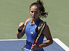 Ruska Darja Kasatkinová se hecuje ve tetím kole US Open. 