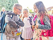 �erství �koláci nastoupili do 1. B na Základní �kolu Úprkova v Hradci Králové....