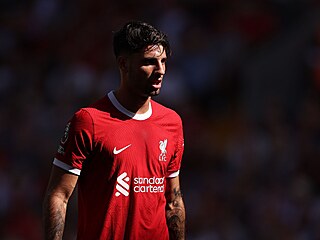 Dominik Szoboszlai v dresu Liverpoolu, kam přestoupil v roce 2023 za rekordní...