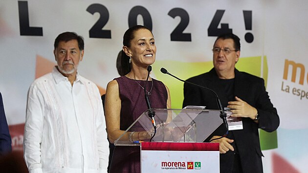 Mexick� vl�dn� levicov� strana Morena ozn�mila, �e jej� kandid�tkou na prezidentku bude b�val� starostka mexick� metropole Claudia Sheinbaumov�. (6. z��� 2023)