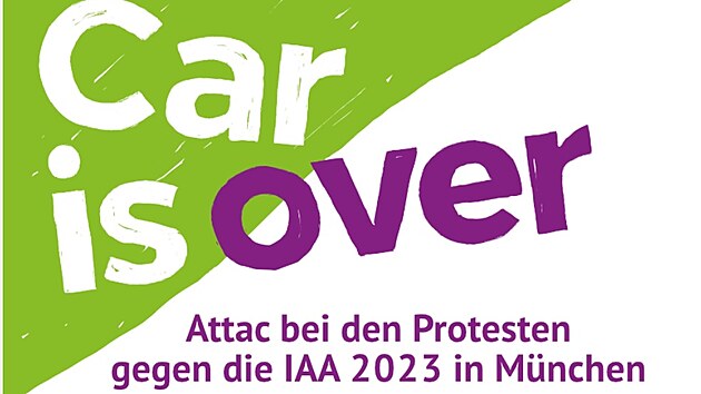Plakt zvouc k protestm proti veletrhu IAA v Mnichov