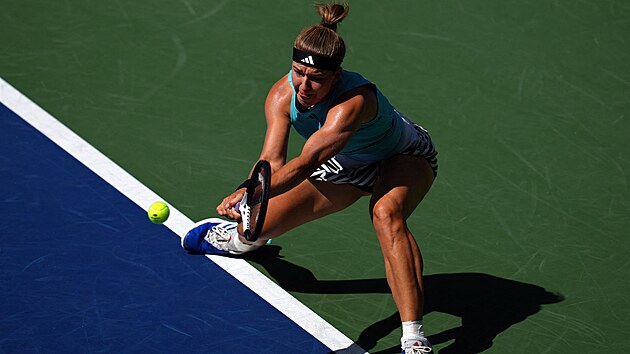 Karolna Muchov v osmifinle US Open
