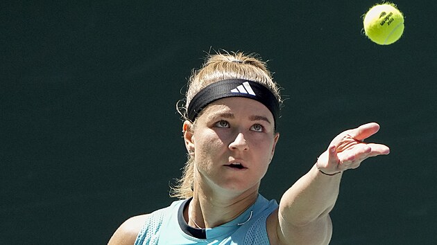 esk tenistka Karolna Muchov podv ve tetm kole US Open.