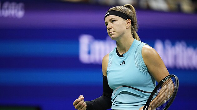 Karolína Muchová během semifinále US Open.