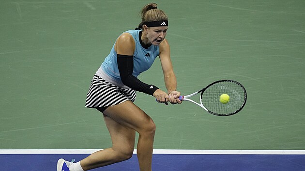 Karolna Muchov bhem semifinle US Open.