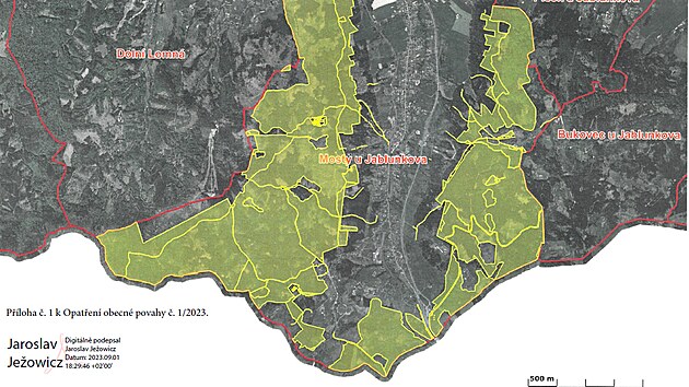 Mapa oblast, kde aktuln plat zkaz vstupu do les.