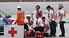Mistr svta MotoGP Ital Francesco Bagnaia ml vánou nehodu v úvodu Velké ceny...