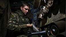Ukrajinský voják na front v Záporoské oblasti (4. záí 2023)