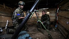 Ukrajin�tí vojáci na front� v Záporo�ské oblasti (4. zá�í 2023)