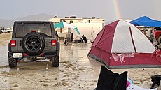Blátivé podmínky na festivalu Burning Man