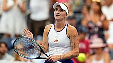 Česká tenistka Markéta Vondroušová se raduje v osmifinále US Open.
