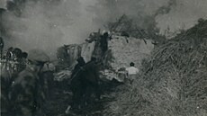 Snímek z náletu na Hluboczek Wielki, kde Grünbaum utrp�l smrtelné zran�ní.