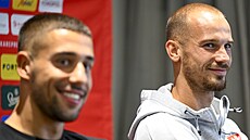 Václav �erný (vpravo) a Ond�ej Lingr na tiskové konferenci p�ed zá�ijovým...