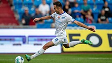 Filip Kubala z Baníku Ostrava b�hem utkání s Mladou Boleslaví.