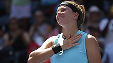 Karolína Muchová slaví postup do čtvrtfinále US Open
